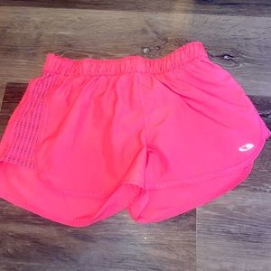 Pink workout shorts